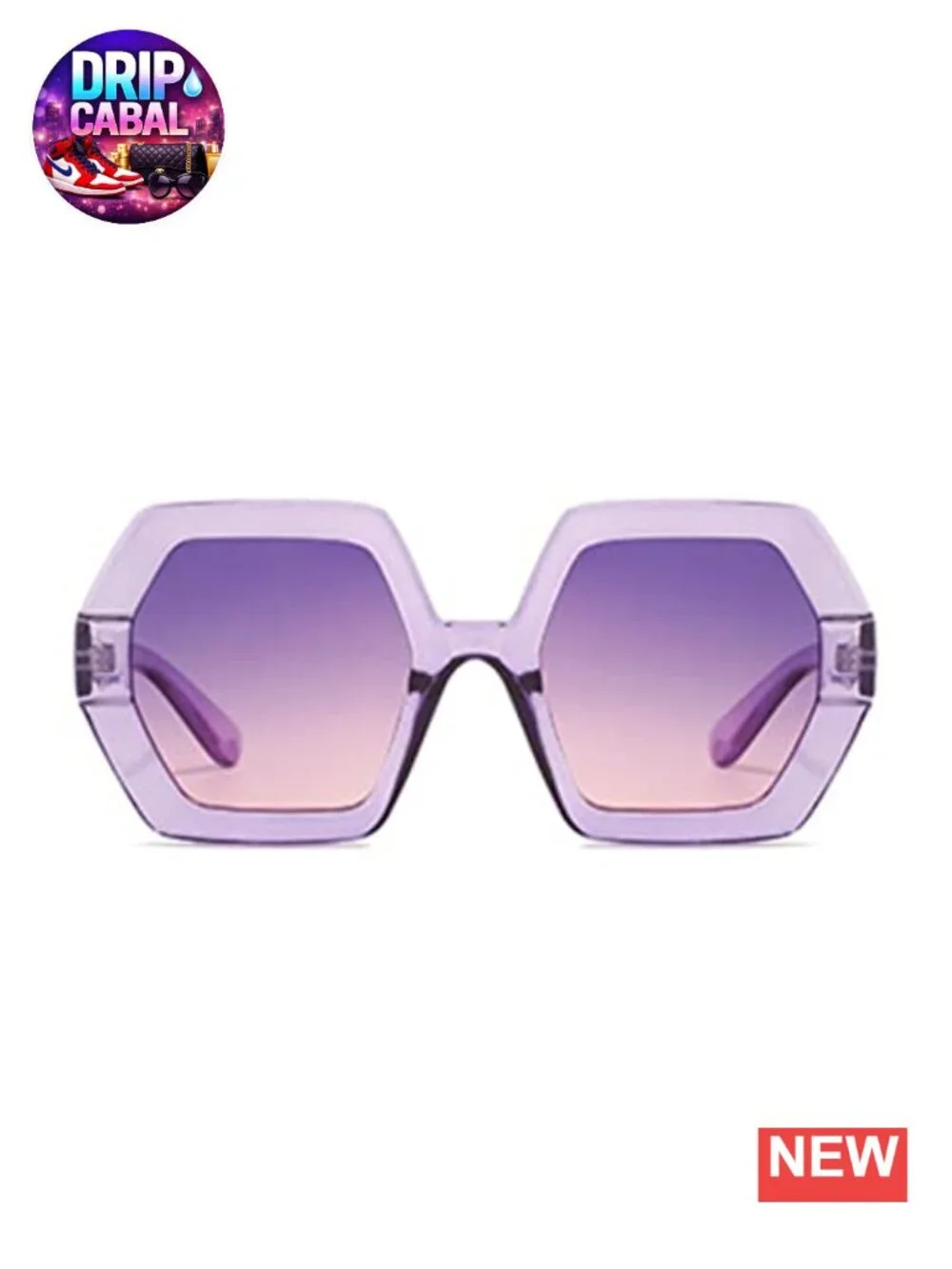Retro 70s Oversized Hexagonal Sunglasses Women UV400 Polycarbonate